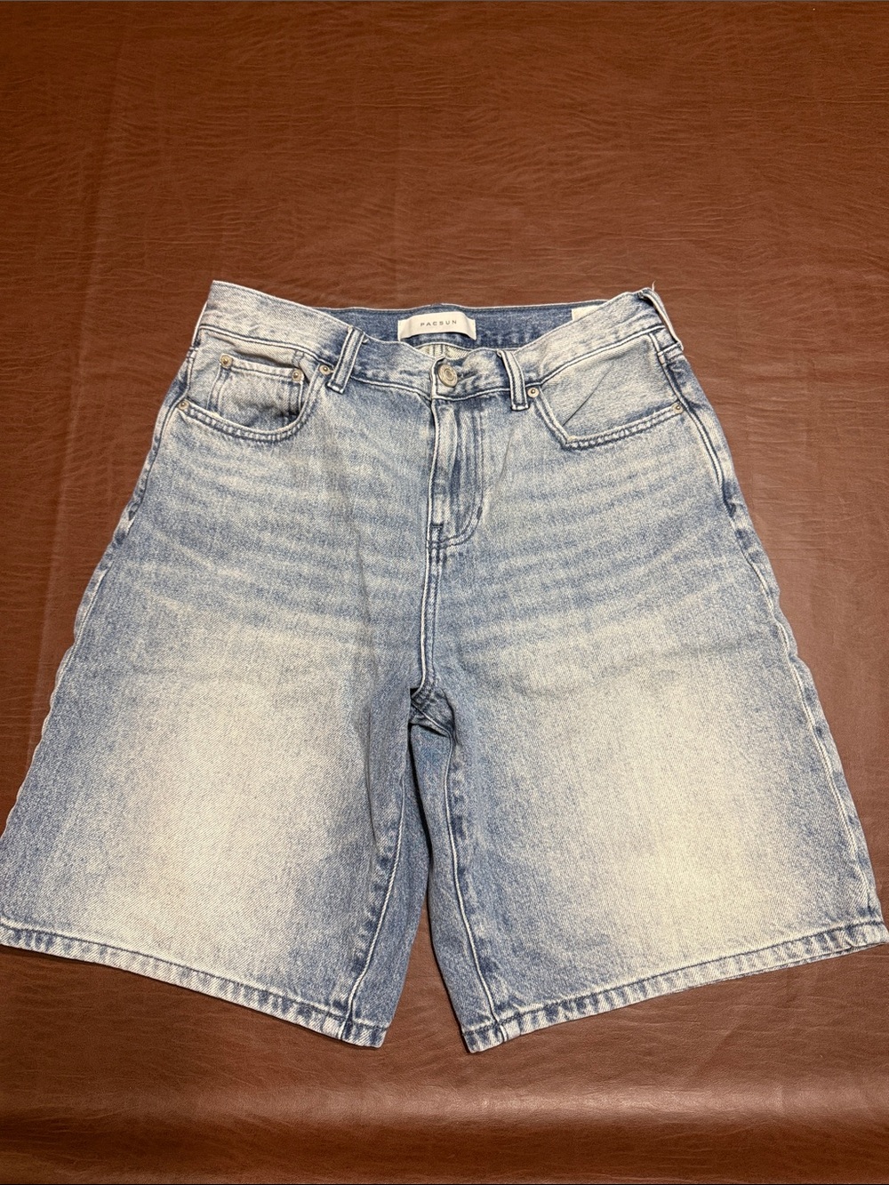 PacSun Washed Light Blue Denim Shorts for Men